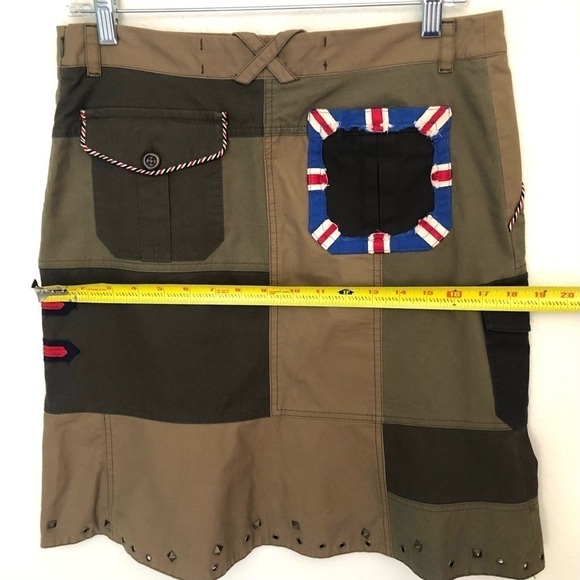 Moschino Cheap and Chic Military Patchwork Skirt - Picture 13 of 15